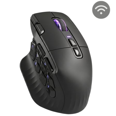 Ratón Gaming Mars Gaming MMW-HEX16/ Batería Recargable/ Hasta 24000 DPI